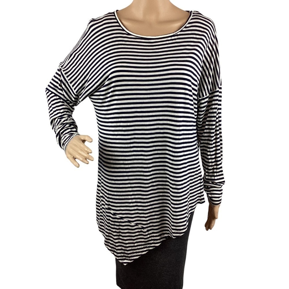 Cabi Boat Stripe Tee Size M Long Sleeve